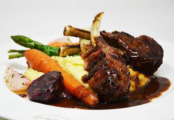 A freshly prepared dinner with vegetables